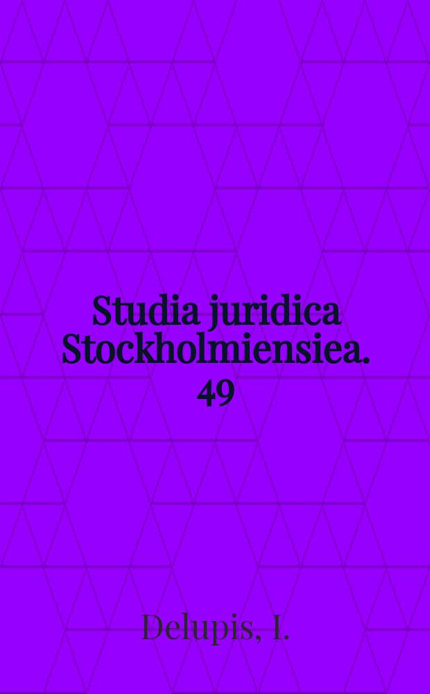Studia juridica Stockholmiensiea. 49 : Land-locked states and the law ...