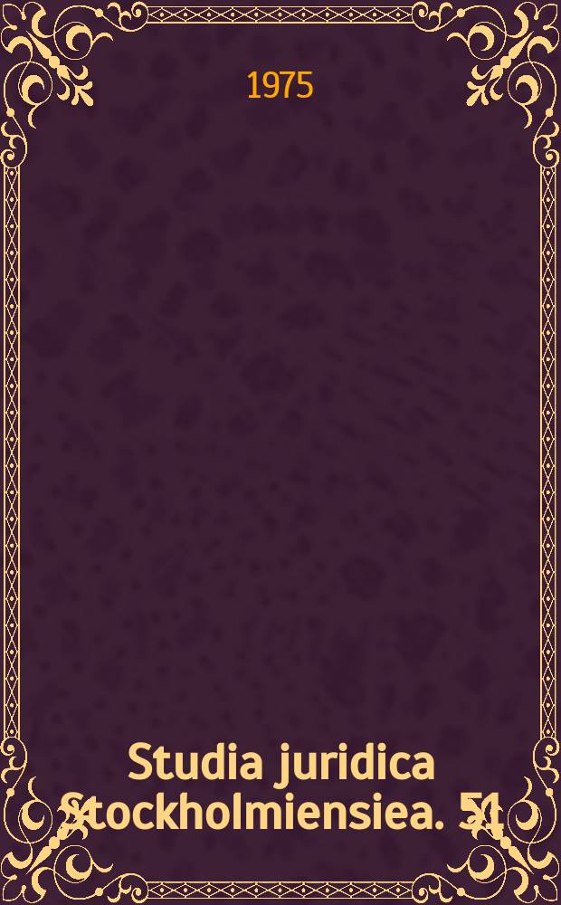 Studia juridica Stockholmiensiea. 51 : The implementation of a wage policy ...