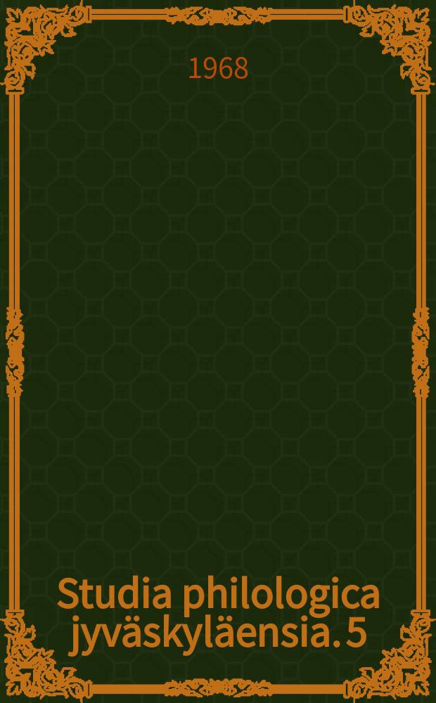 Studia philologica jyväskyläensia. 5 : Zur Wortgestalt in bairischen Chroniken 15. Jahrhunderts