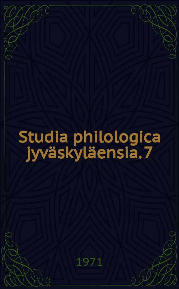 Studia philologica jyväskyläensia. 7 : Die Shakespeare - Übersetzung Wielands (1762-1766)