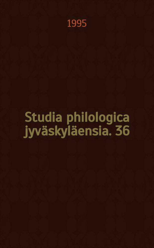 Studia philologica jyväskyläensia. 36 : Coping with problems of understanding