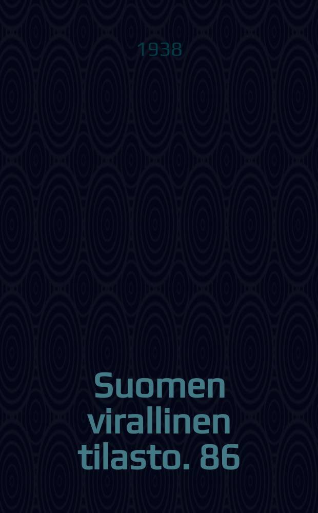 Suomen virallinen tilasto. 86 : Väestönmuutokset vuosina 1931/1935