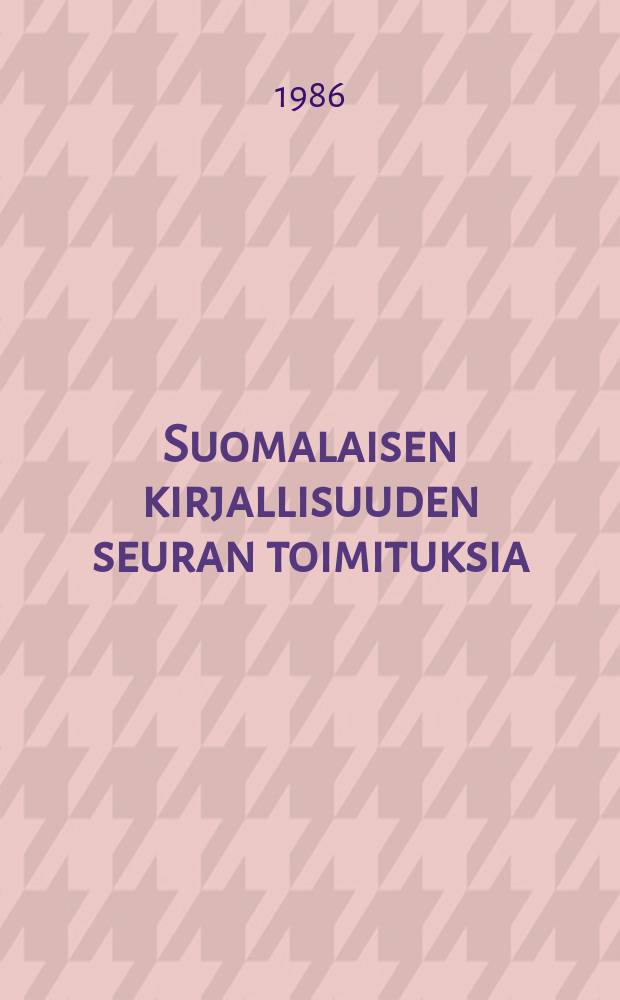 Suomalaisen kirjallisuuden seuran toimituksia : Viron kirjallisuus