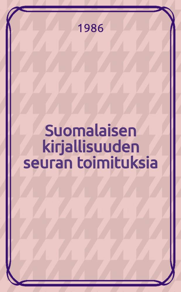 Suomalaisen kirjallisuuden seuran toimituksia : Juhani Ahon kirjeitä