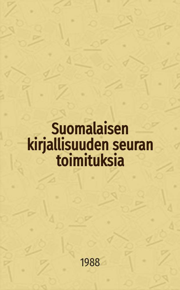 Suomalaisen kirjallisuuden seuran toimituksia : Halpa hinta, pitkä mitta