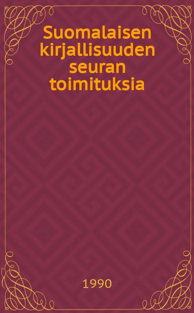 Suomalaisen kirjallisuuden seuran toimituksia : Hullun kirjoissa