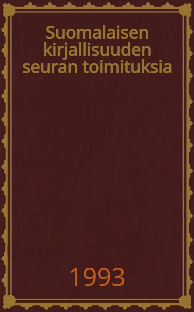 Suomalaisen kirjallisuuden seuran toimituksia : Nuntii Latini