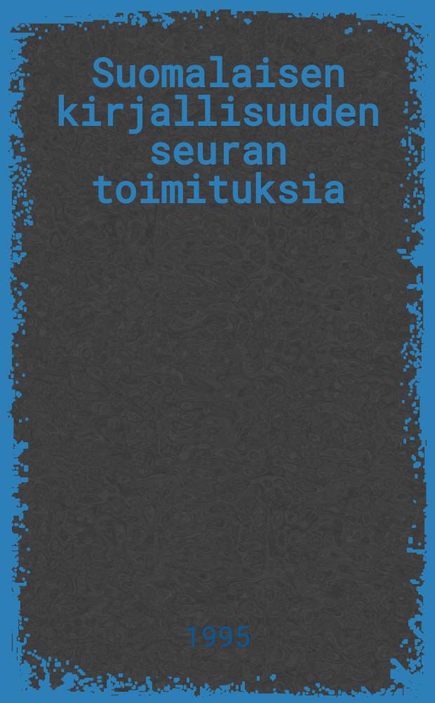 Suomalaisen kirjallisuuden seuran toimituksia : Intian p&auml;iv&auml;kirja