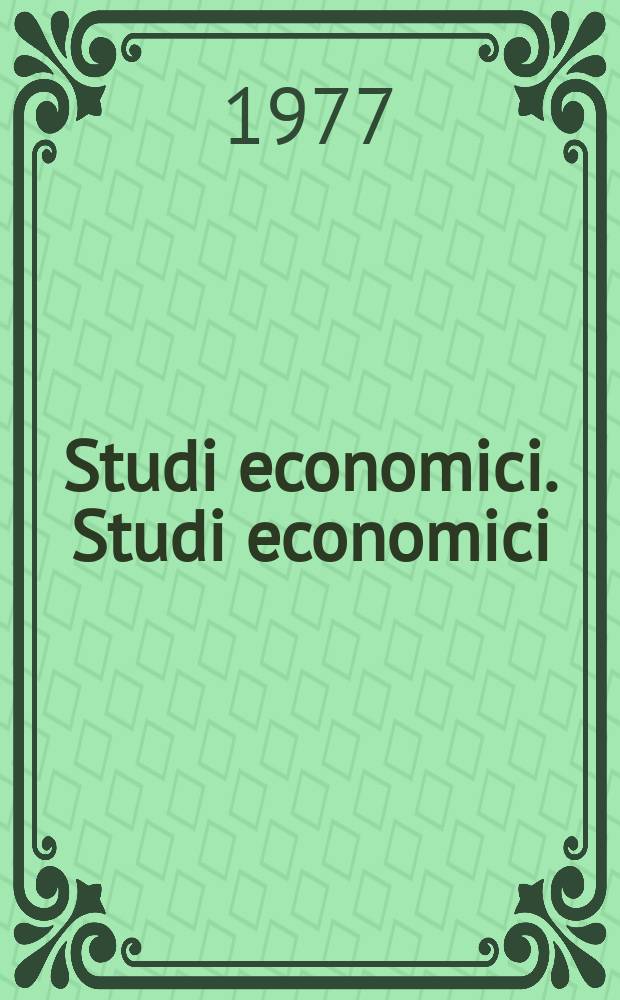 Studi economici. Studi economici