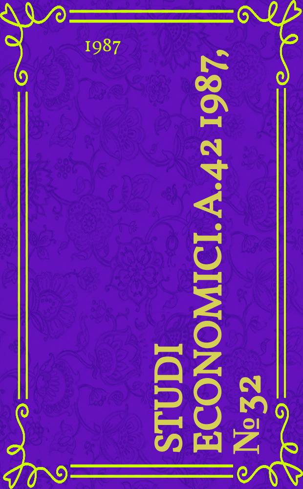 Studi economici. A.42 1987, №32
