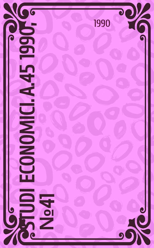 Studi economici. A.45 1990, №41