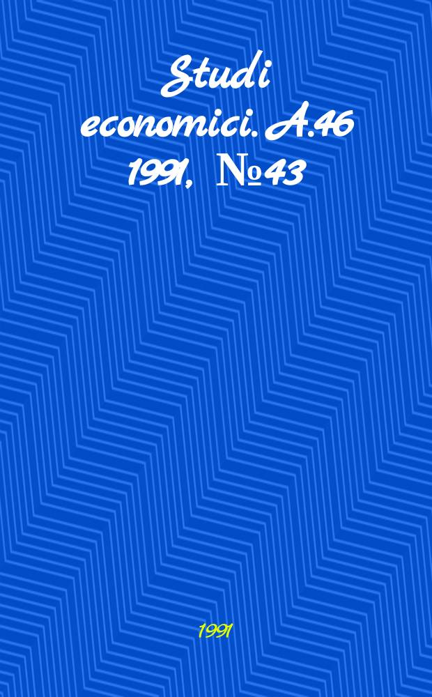 Studi economici. A.46 1991, №43