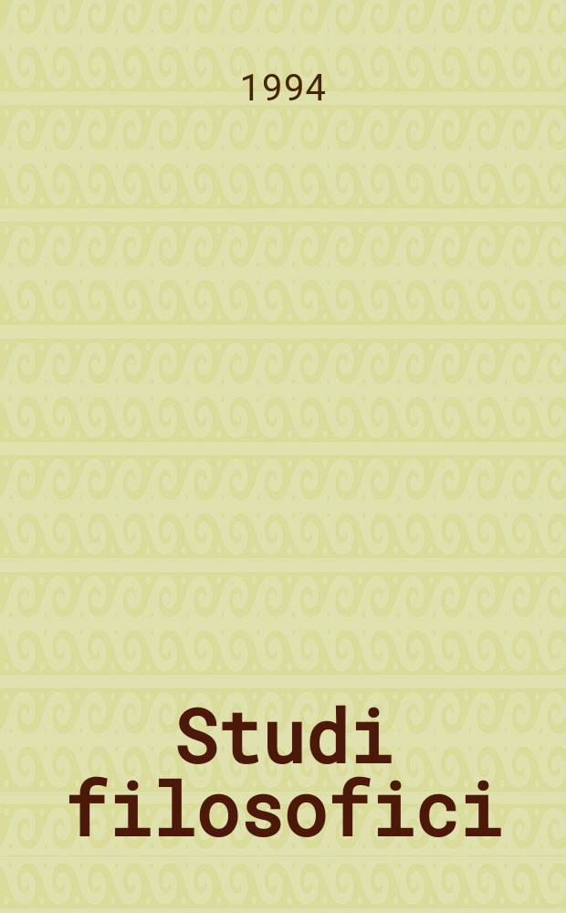 Studi filosofici