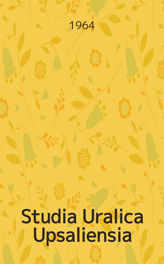 Studia Uralica Upsaliensia