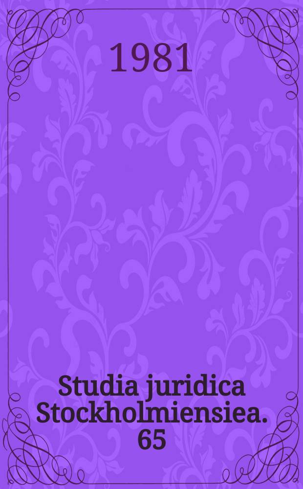 Studia juridica Stockholmiensiea. 65 : White-collar economic crime in Sweden