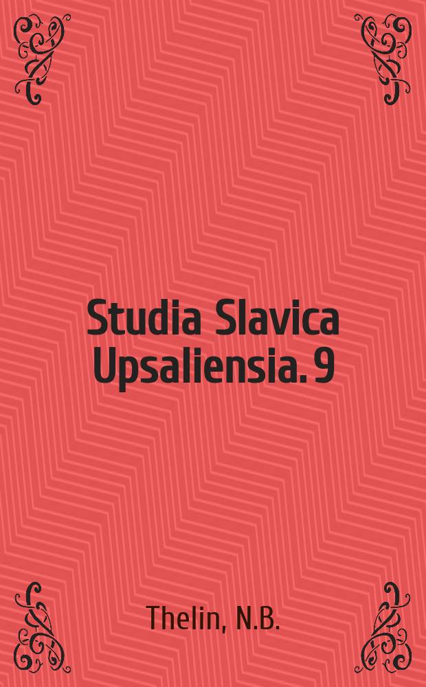 Studia Slavica Upsaliensia. 9 : On stress assignment and vowel reduction in contemporary standard Russian