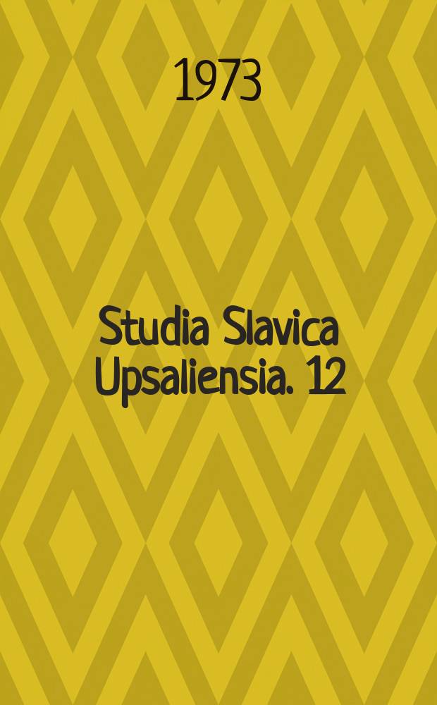 Studia Slavica Upsaliensia. 12 : Die Distribution der urindogermanischen sogenannten Gutturale