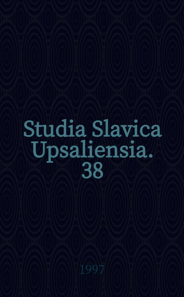 Studia Slavica Upsaliensia. 38 : Verbalrektion in den "Vesti-Kuranty" (1600-1660)
