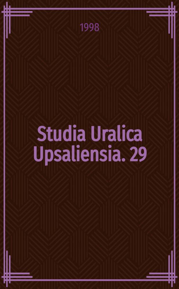 Studia Uralica Upsaliensia. 29 : The effects of planned change ...