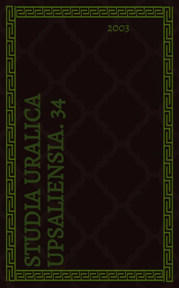 Studia Uralica Upsaliensia. 34 : From interaction to grammar