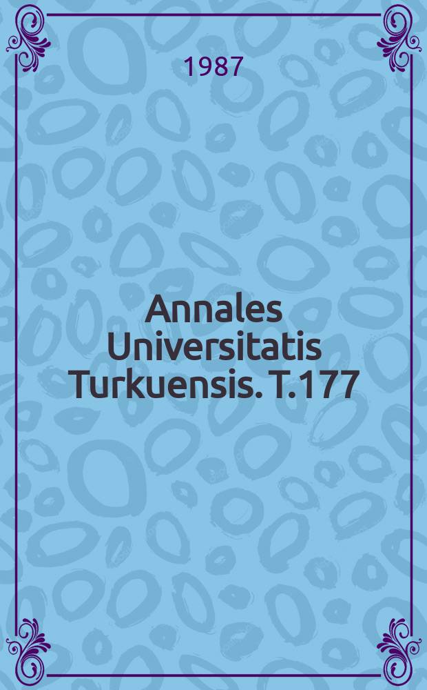 Annales Universitatis Turkuensis. T.177 : Über die Universalität des Geistes