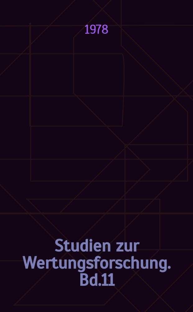 Studien zur Wertungsforschung. Bd.11 : Franz Schreker