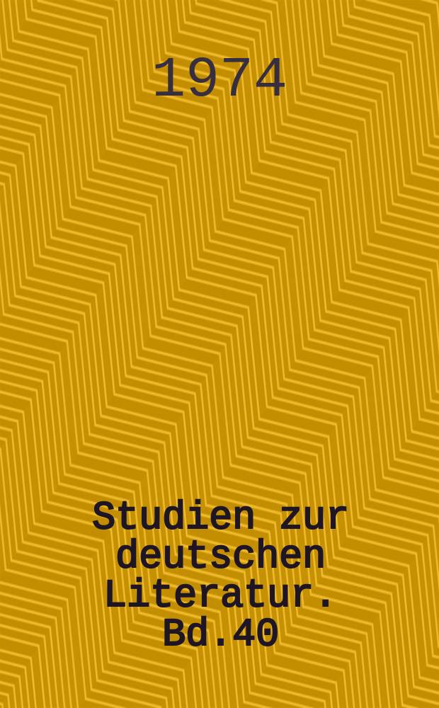 Studien zur deutschen Literatur. Bd.40 : Jean Pauls politische Schriften