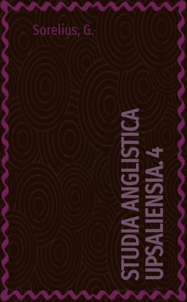 Studia Anglistica Upsaliensia. 4 : "The Giant race before the flood"