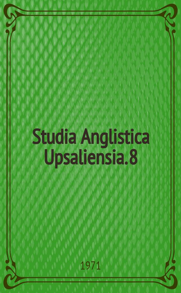 Studia Anglistica Upsaliensia. 8 : A Middle English version of Gesta Romanorum