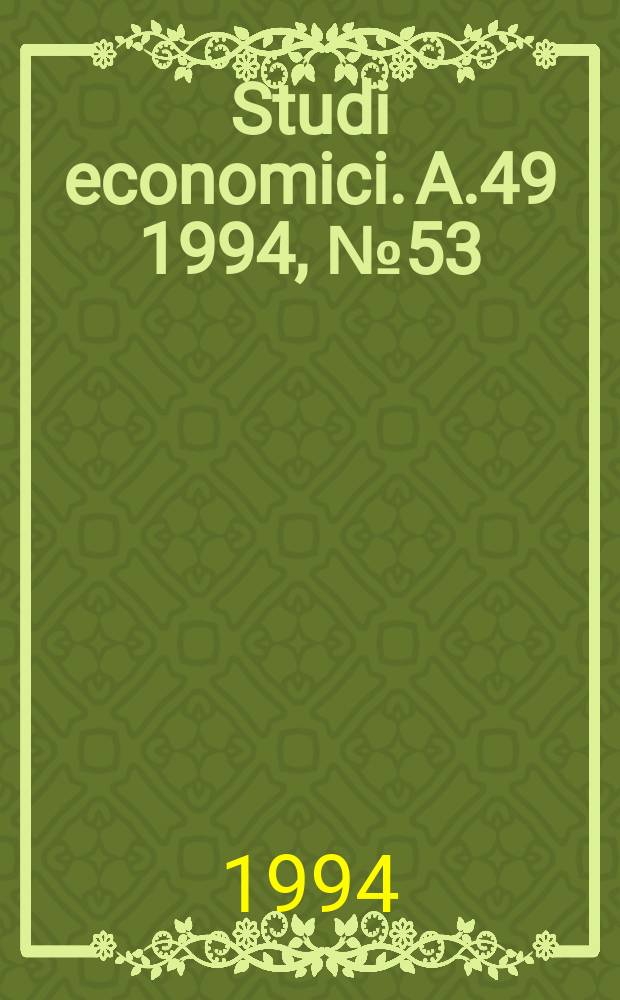 Studi economici. A.49 1994, №53