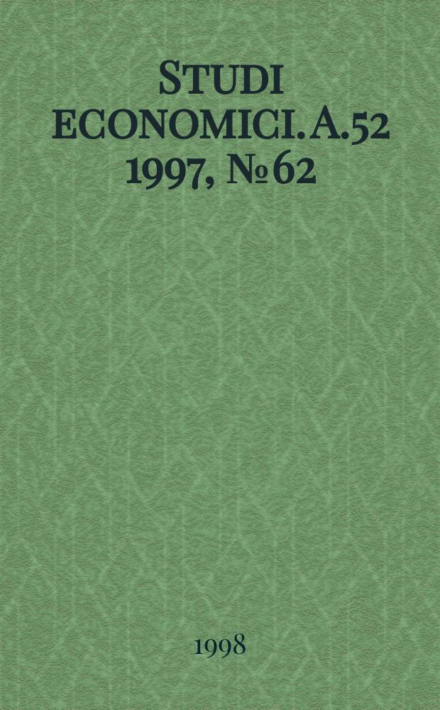 Studi economici. A.52 1997, №62
