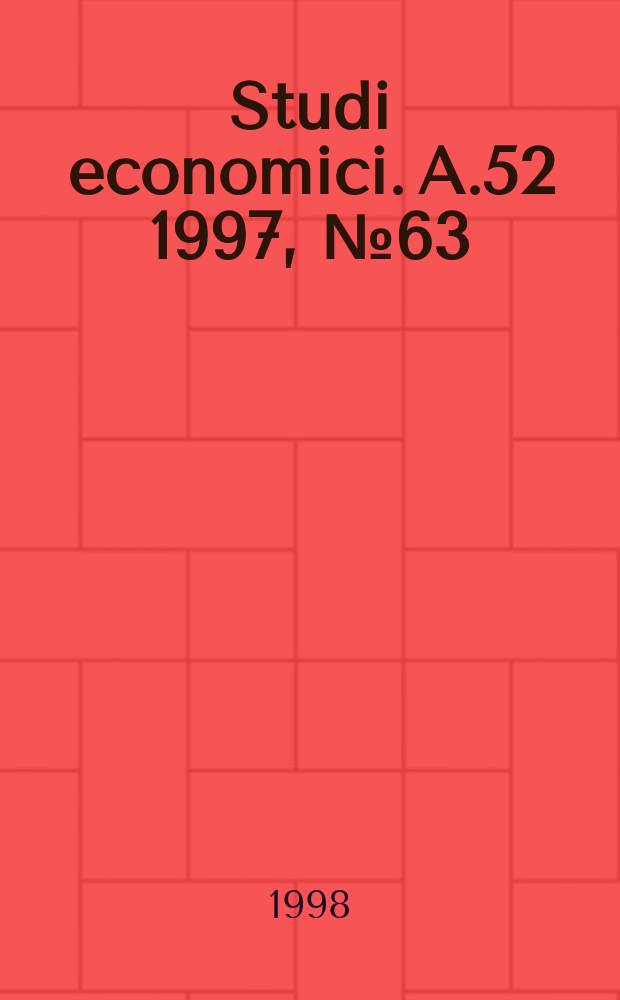 Studi economici. A.52 1997, №63