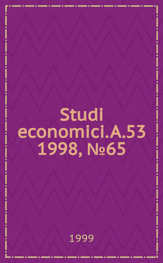 Studi economici. A.53 1998, №65
