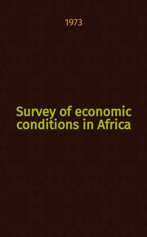 Survey of economic conditions in Africa