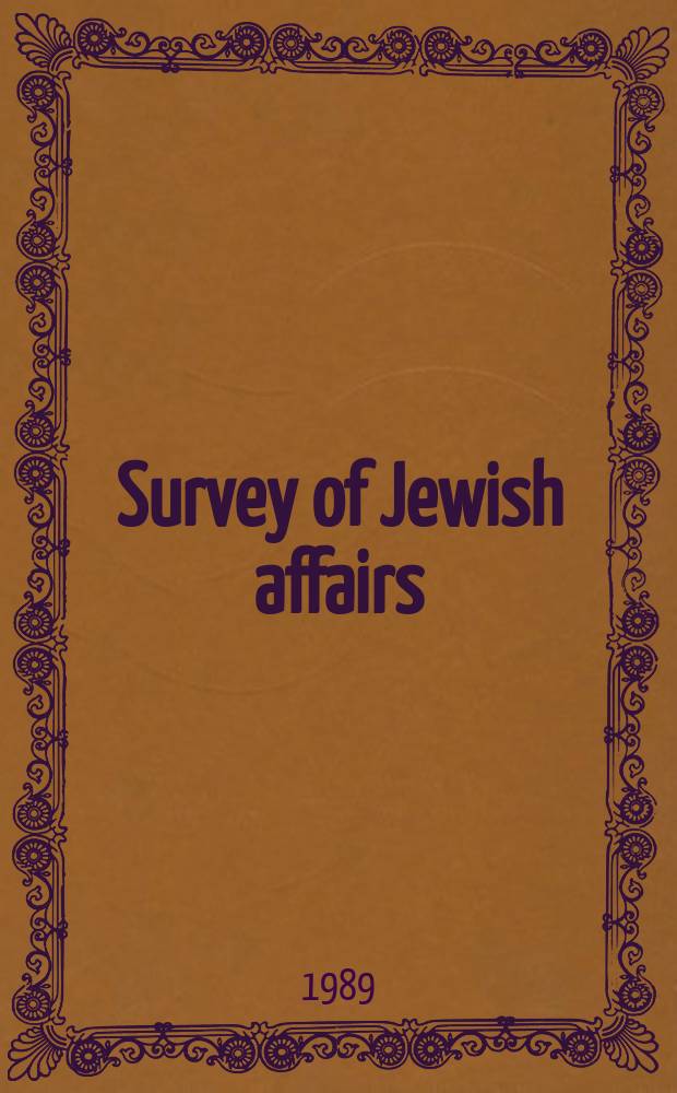 Survey of Jewish affairs