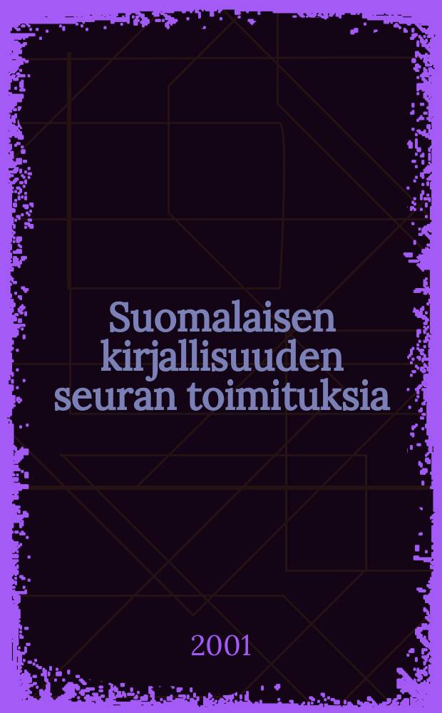 Suomalaisen kirjallisuuden seuran toimituksia : Yxi Tarpelinen nuotti-kirja