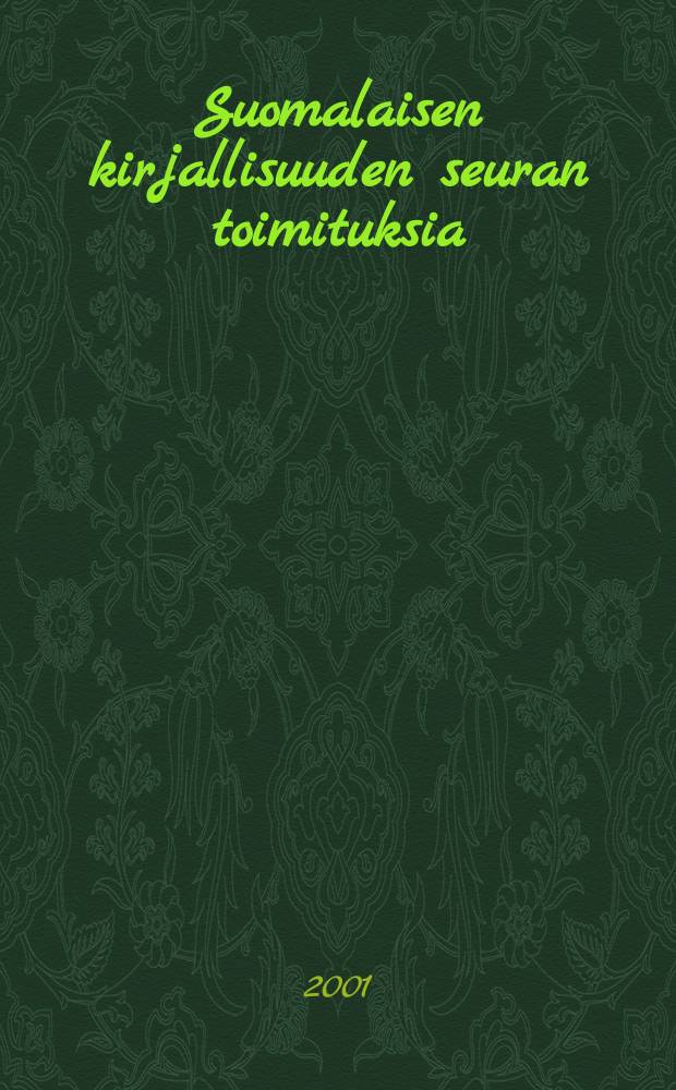 Suomalaisen kirjallisuuden seuran toimituksia : Kulttuurihistoriallinen keittokirja