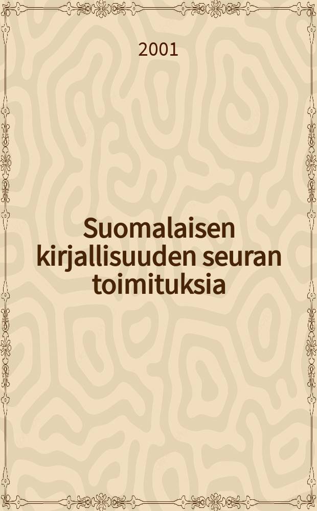 Suomalaisen kirjallisuuden seuran toimituksia : Kylä kaupungistuvassa yhteiskunnassa