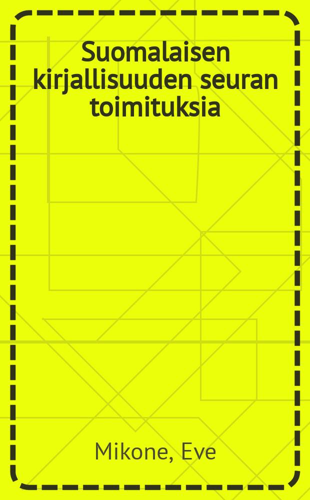 Suomalaisen kirjallisuuden seuran toimituksia : Deskriptiiviset sanat
