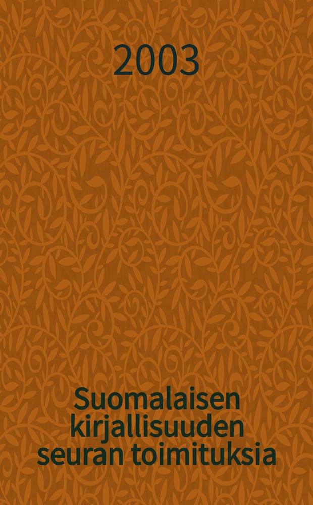 Suomalaisen kirjallisuuden seuran toimituksia : Lappi