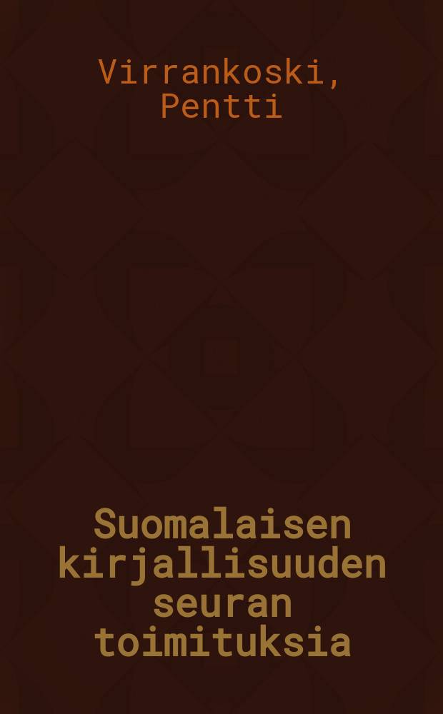 Suomalaisen kirjallisuuden seuran toimituksia : Heikki Klemetti