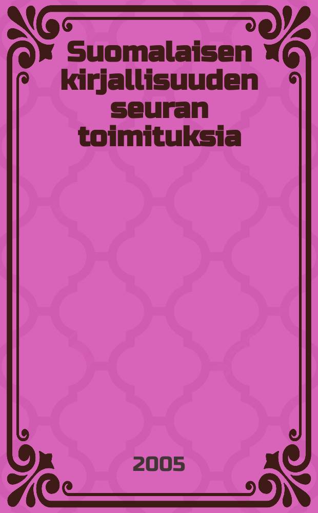 Suomalaisen kirjallisuuden seuran toimituksia : Imaisun murroksia