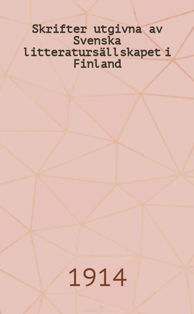 Skrifter utgivna av Svenska litteratursällskapet i Finland