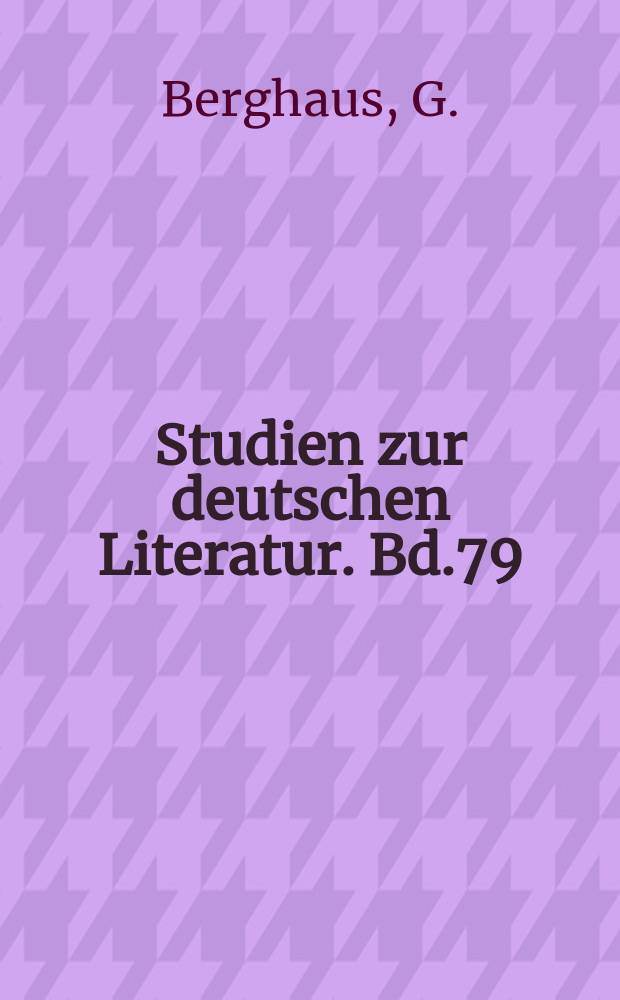 Studien zur deutschen Literatur. Bd.79 : Die Quellen zu Andreas Gryphius' Trauerspiel "Carolus Stuardus"