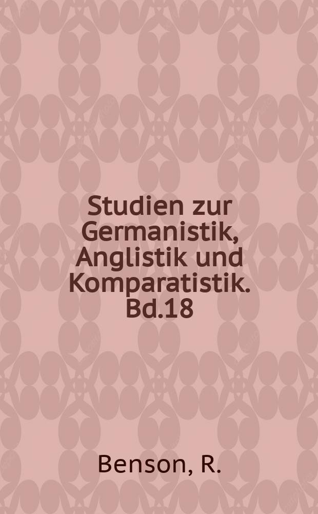 Studien zur Germanistik, Anglistik und Komparatistik. Bd.18 : Erich Kästner