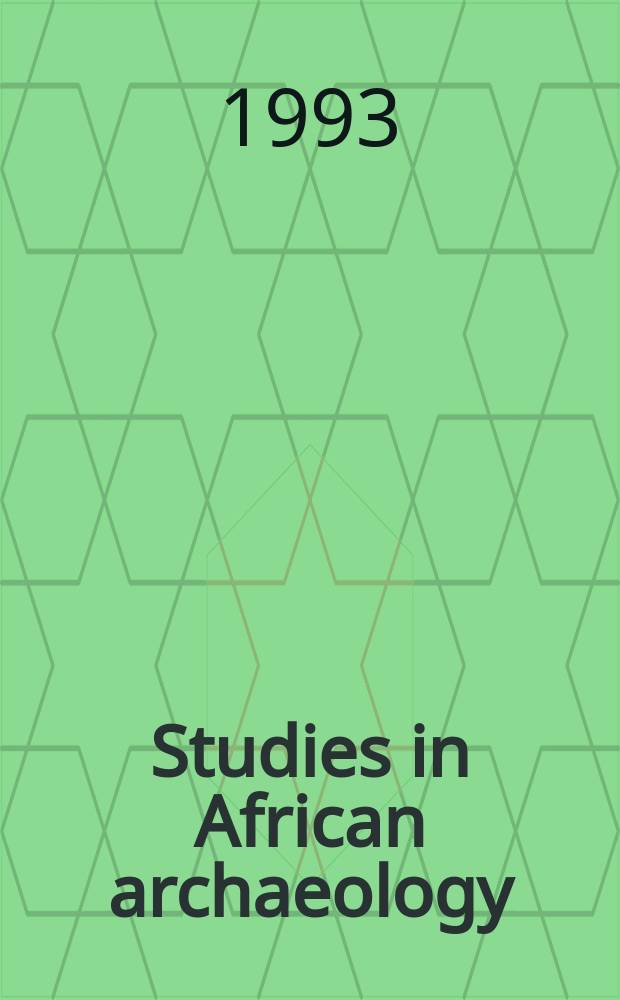 Studies in African archaeology