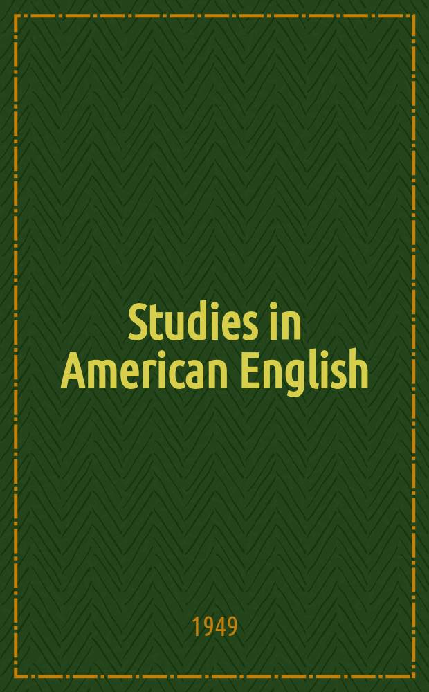 Studies in American English