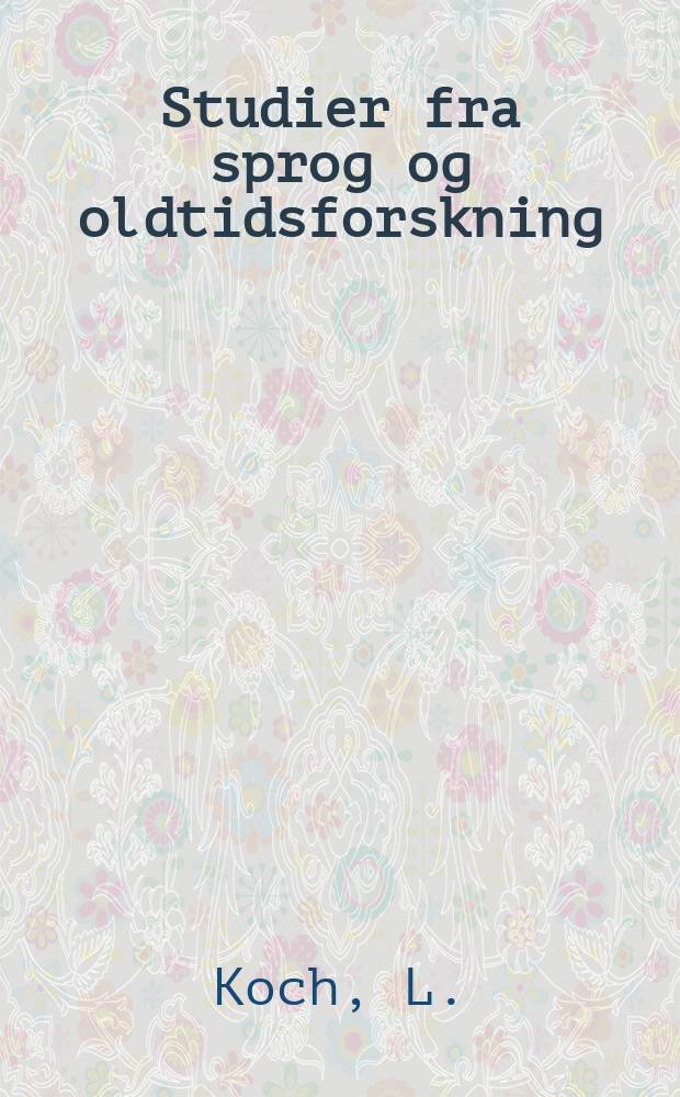 Studier fra sprog og oldtidsforskning : Udgivne af det filologisk - historiske samfund. Bd.104 1994, №324 : Nordiske myter i italiensk ...