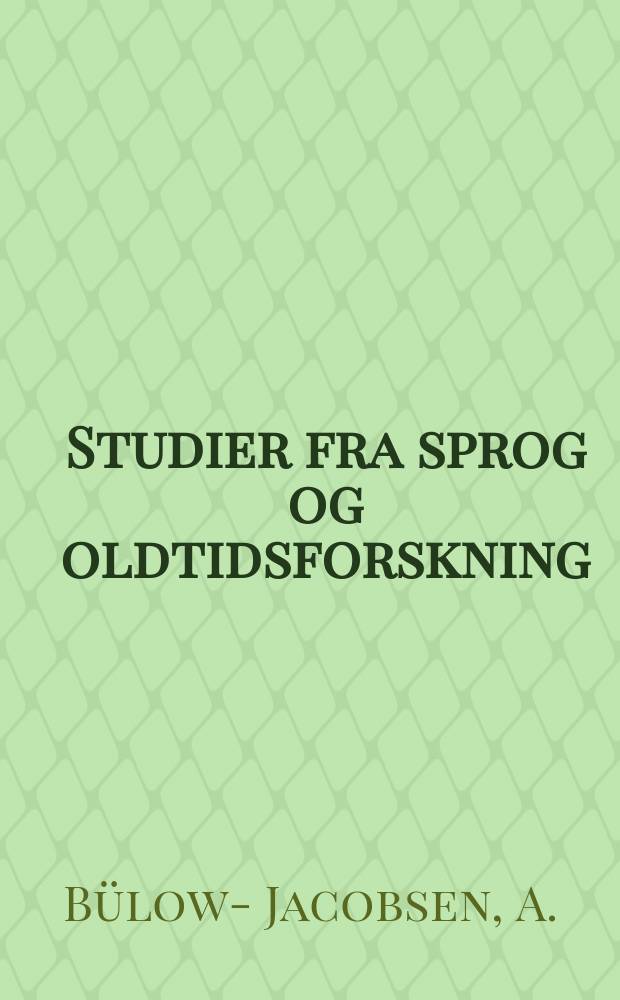 Studier fra sprog og oldtidsforskning : Udgivne af det filologisk - historiske samfund. Bd.105 1995, №326 : Mons Claudianus