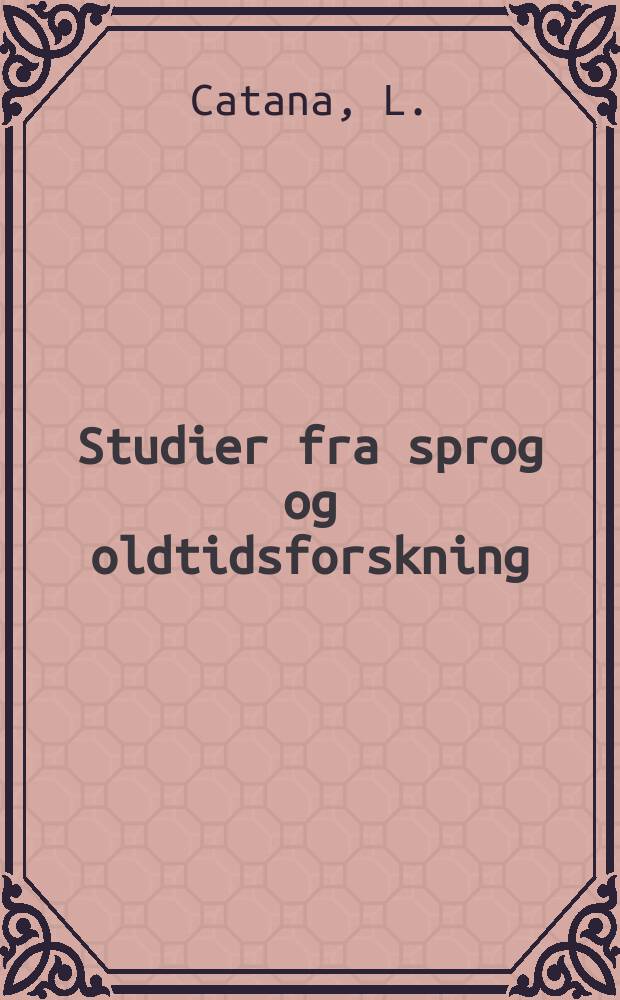 Studier fra sprog og oldtidsforskning : Udgivne af det filologisk - historiske samfund. Bd.106 1996, №328 : Vico og barokkens retorik